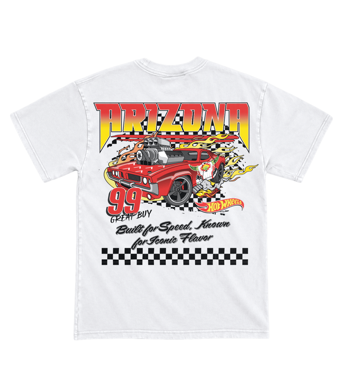 White & Red Race Car T-Shirt