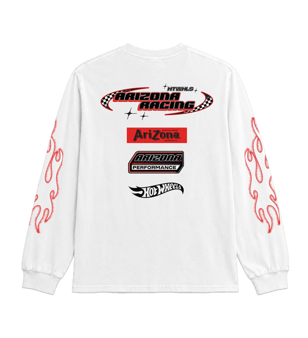 White Racing Long-Sleeve T-Shirt