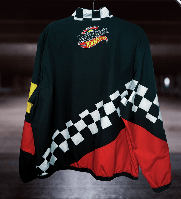 Black & Red Checkerboard Windbreaker Jacket