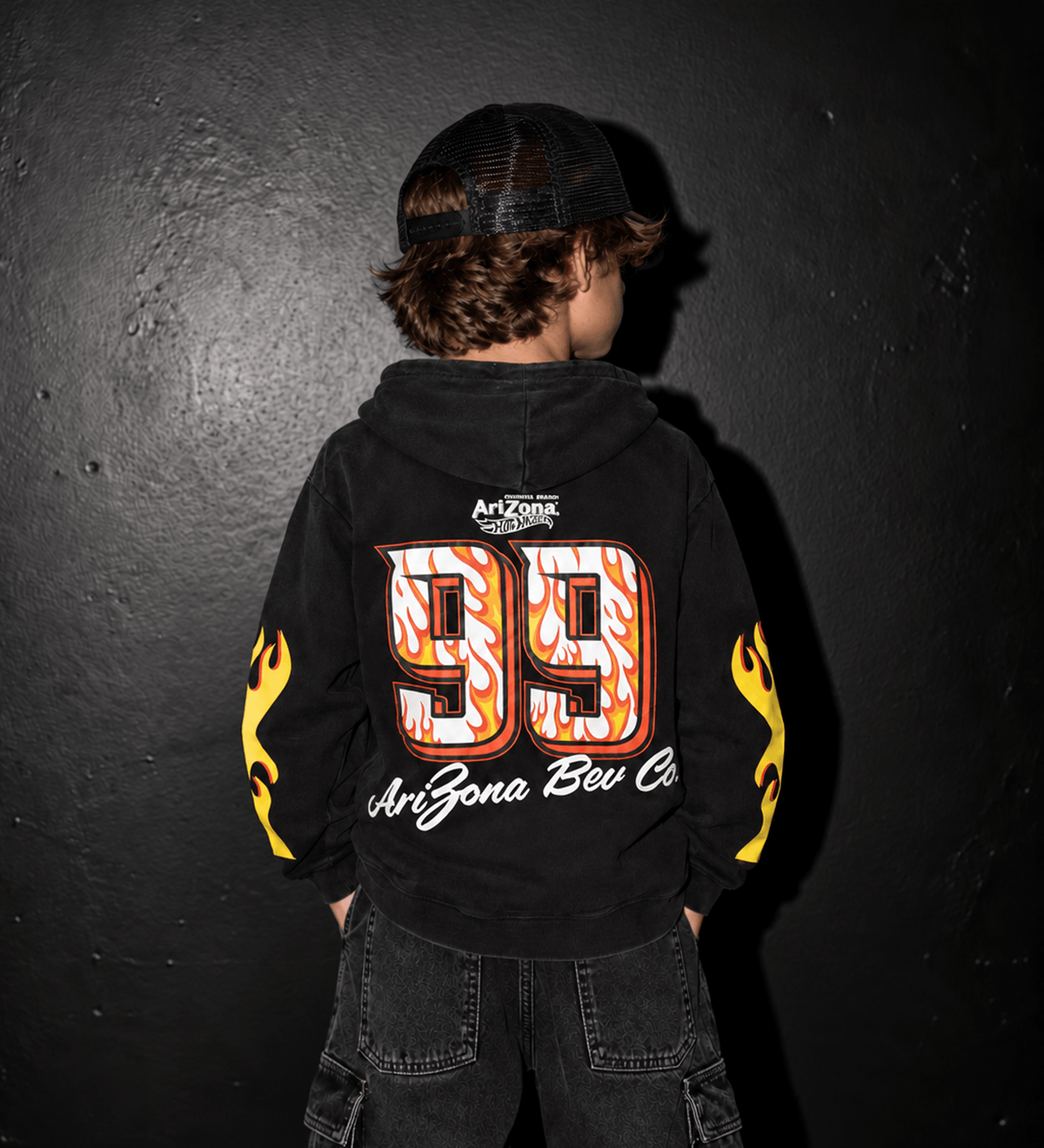 Black Flame Hoodie | Youth