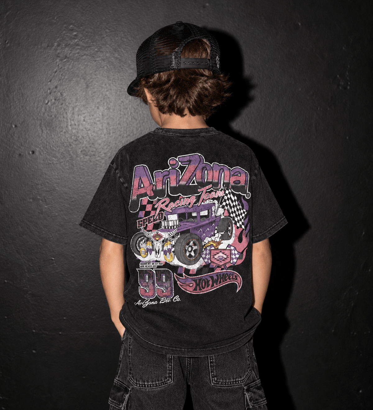 Black & Purple Race Car T-Shirt | Youth