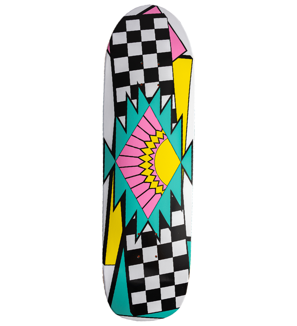 Abstract Split Sun Skate Deck