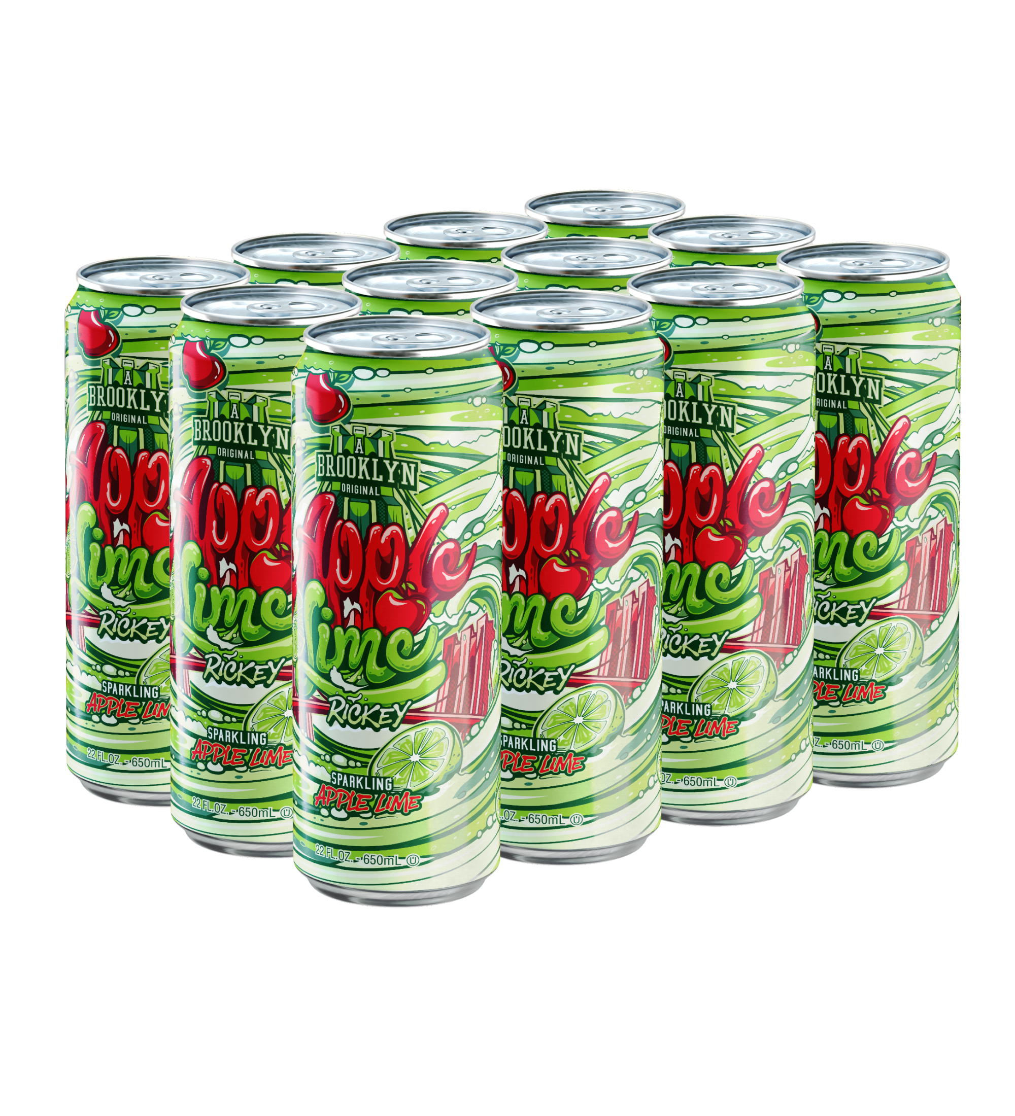 Apple Lime Rickey Sparkling 22oz 12 pack