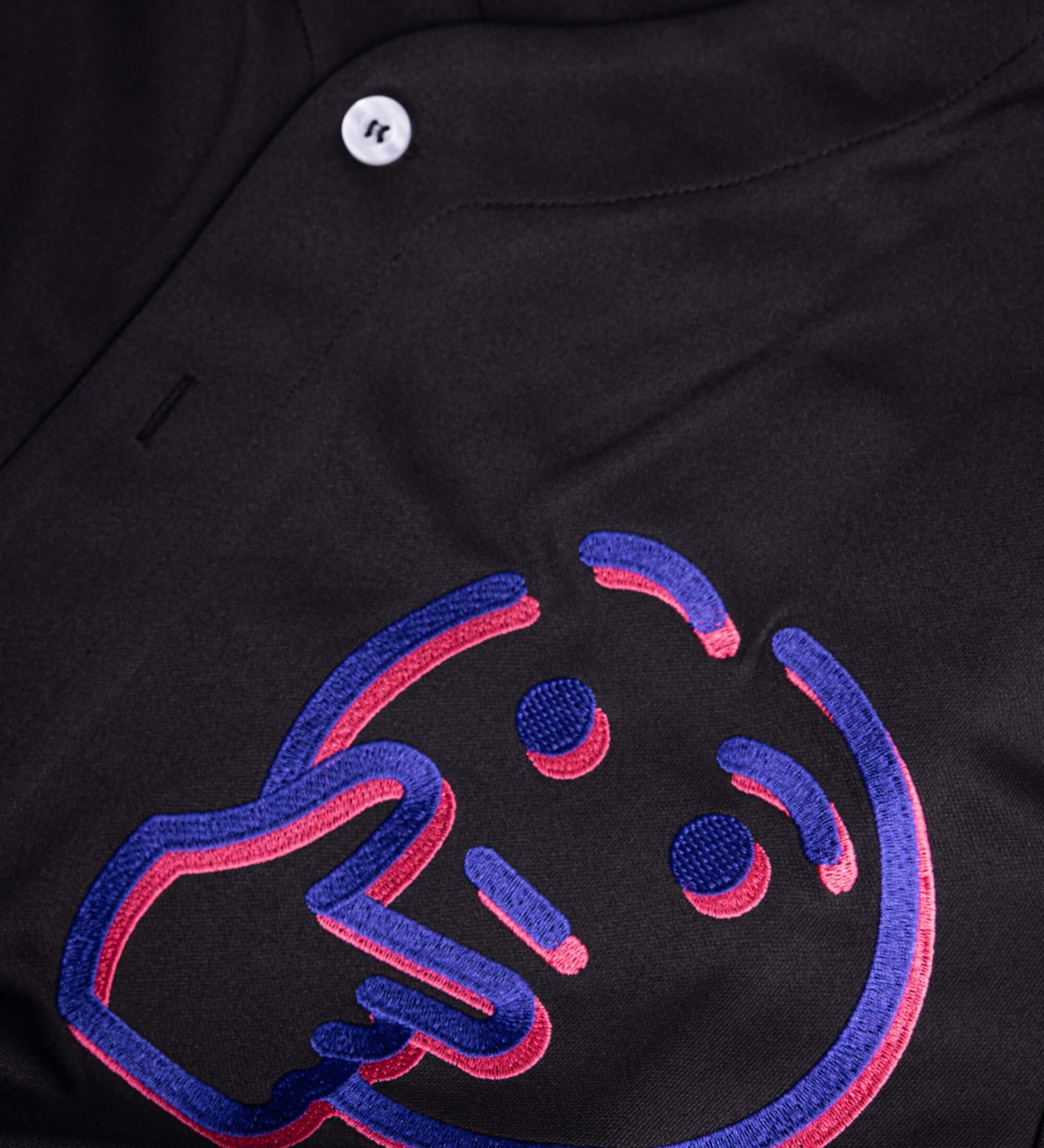 Black Embroidered Rizzler Berry Jersey