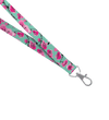 Arizona Lanyard with pink floral pattern on a transparent background