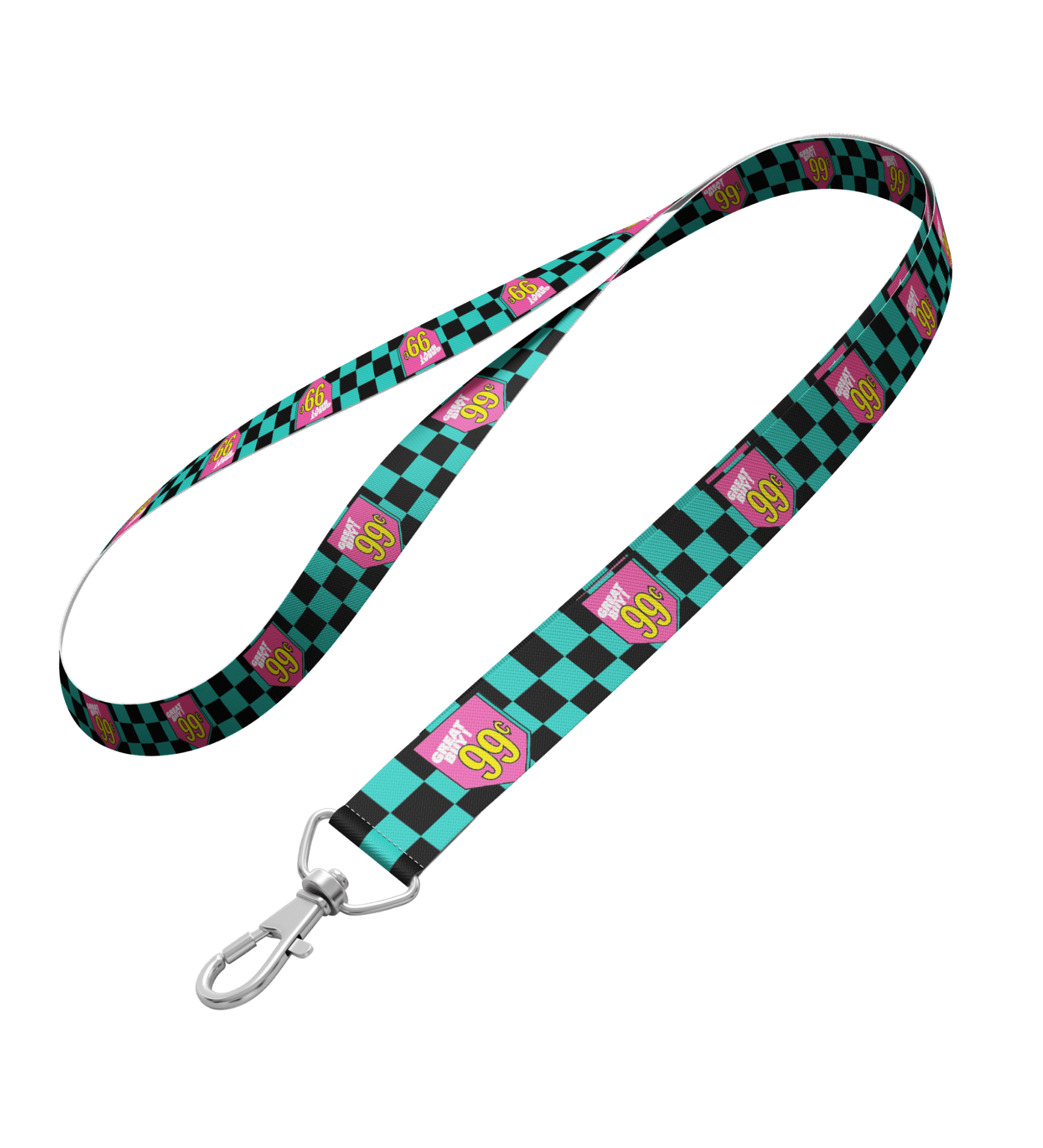 Black & Teal Great Buy 99¢ Lanyard