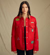 Heritage Red Patch Cotton Field Jacket