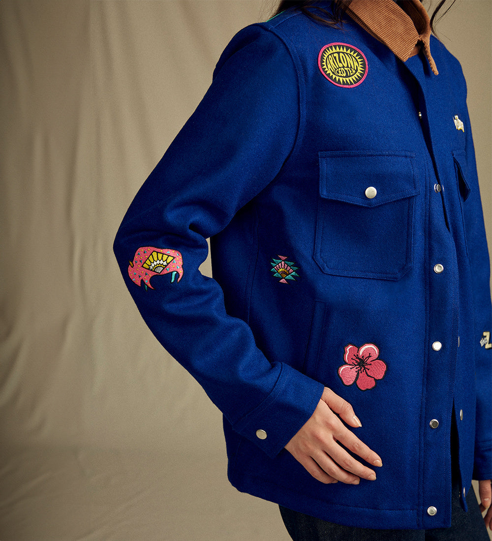 Heritage Blue Patch Cotton Field Jacket