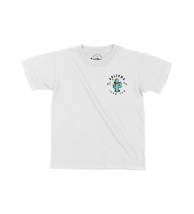 Arizona youth cool cactus tshirt front white 1