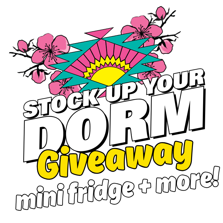 Stock up your dorm giveaway. Mini fridge + more!
