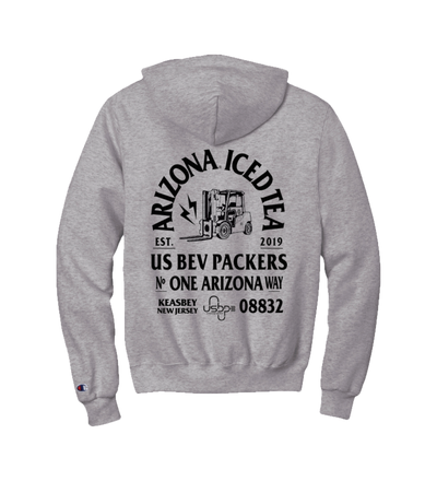 Arizonaland forklift hoodie grey back