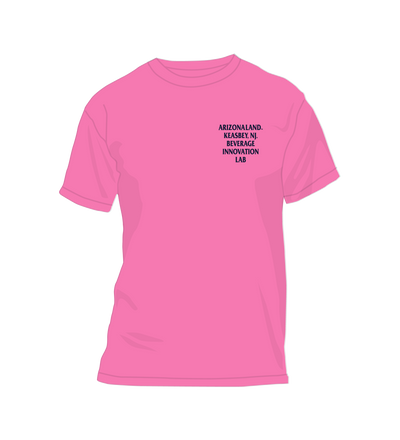 Arizonaland t shirt neon pink front