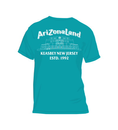 Arizonaland t shirt teal back