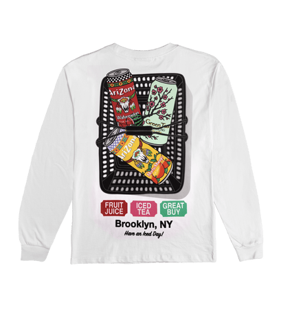 White Big Cans in Bin Cotton Long-Sleeve T-shirt – DrinkAriZona