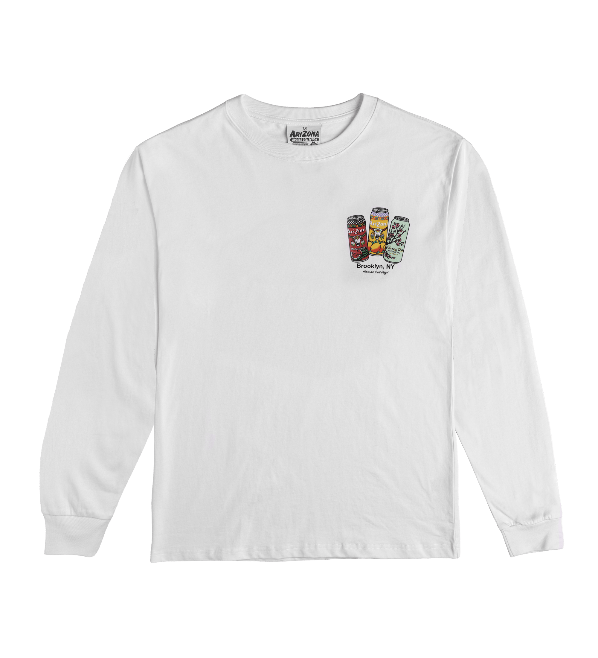 White Big Cans in Bin Cotton Long-Sleeve T-shirt