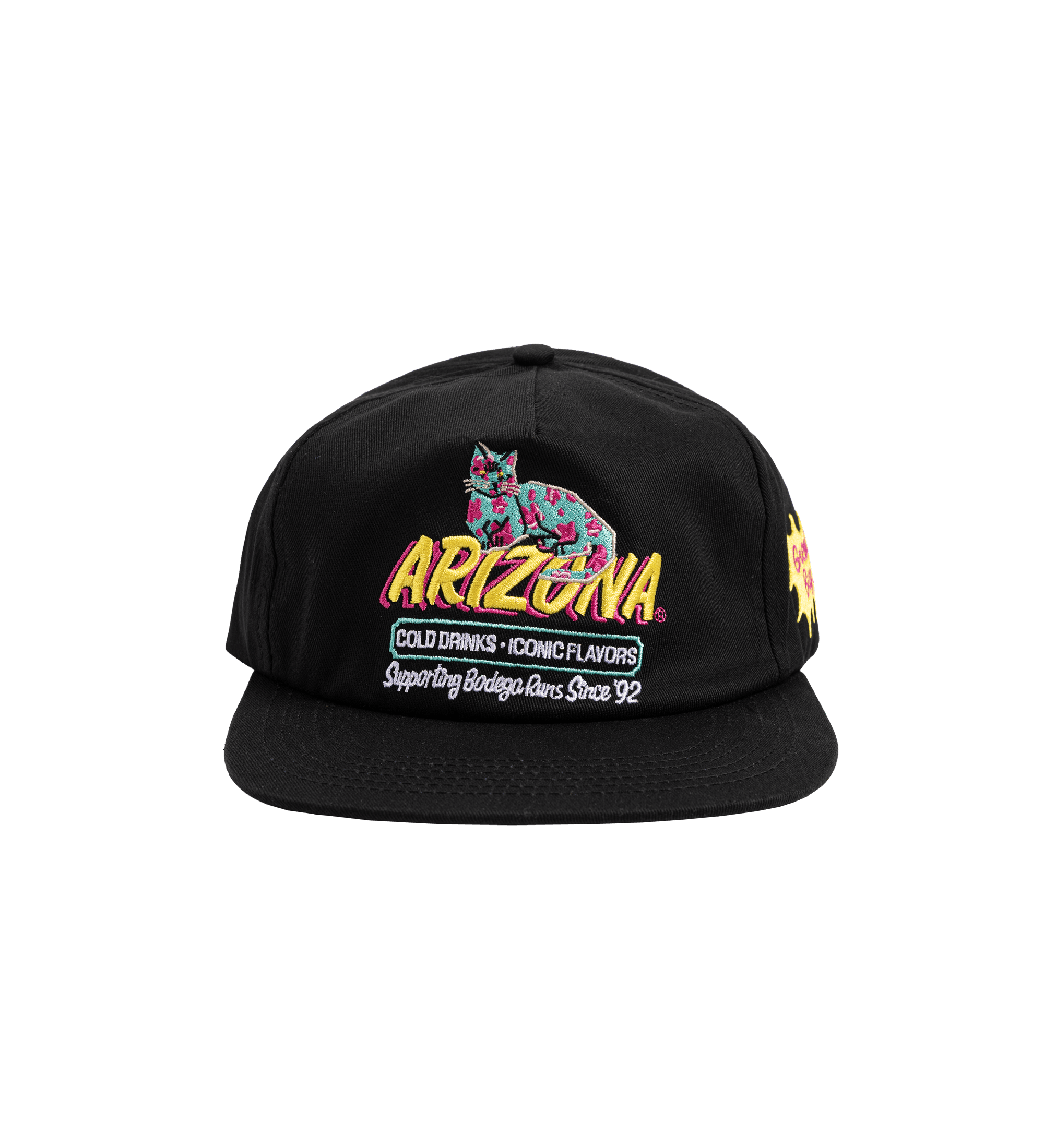 Black Bodega Cat Snapback Hat