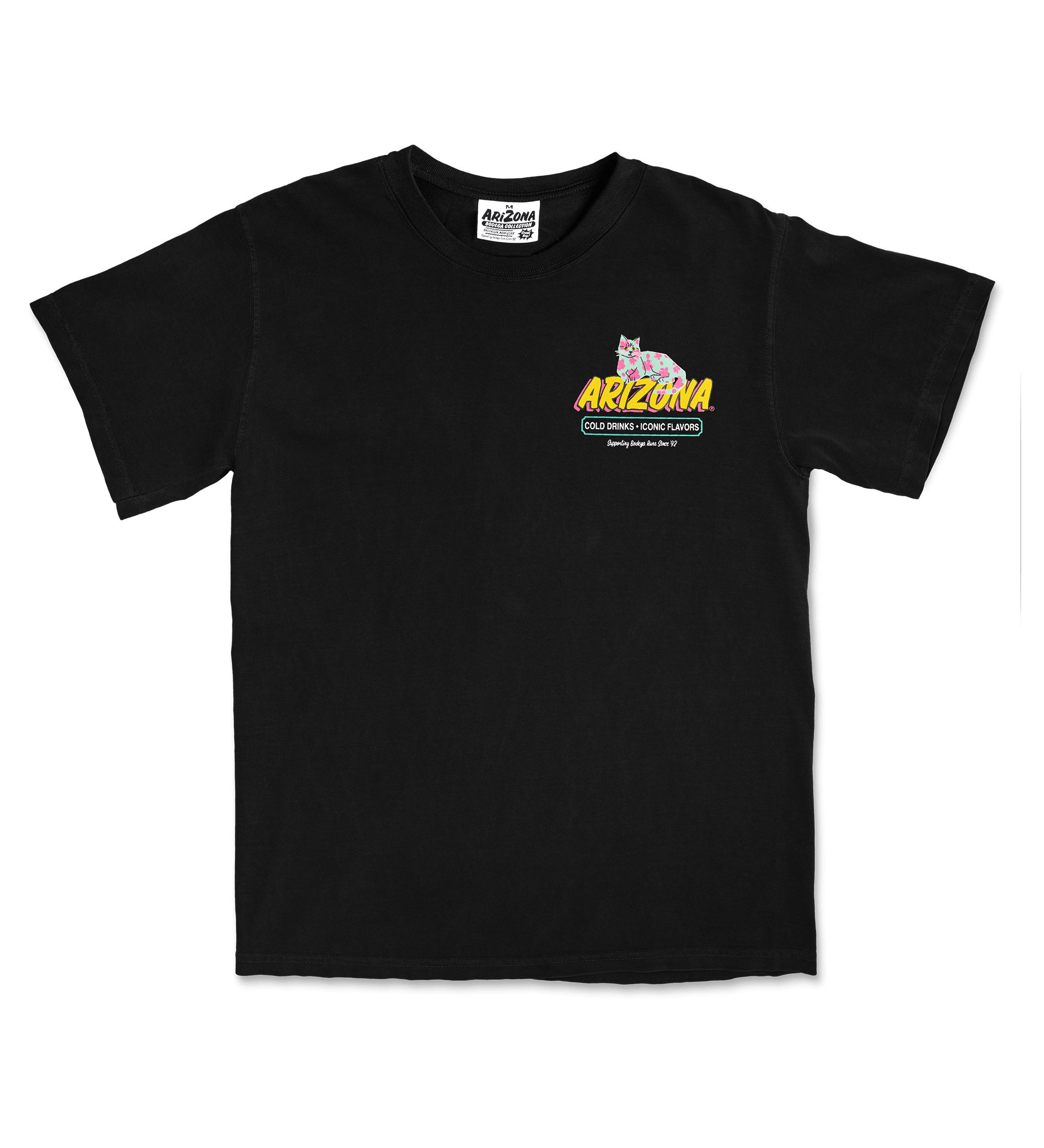 Black Cherry Blossom Bodega Cat T-Shirt