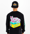 Black Cherry Blossom Bodega Cat Long-Sleeve T-Shirt