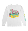 White Cherry Blossom Bodega Cat Long-Sleeve T-Shirt