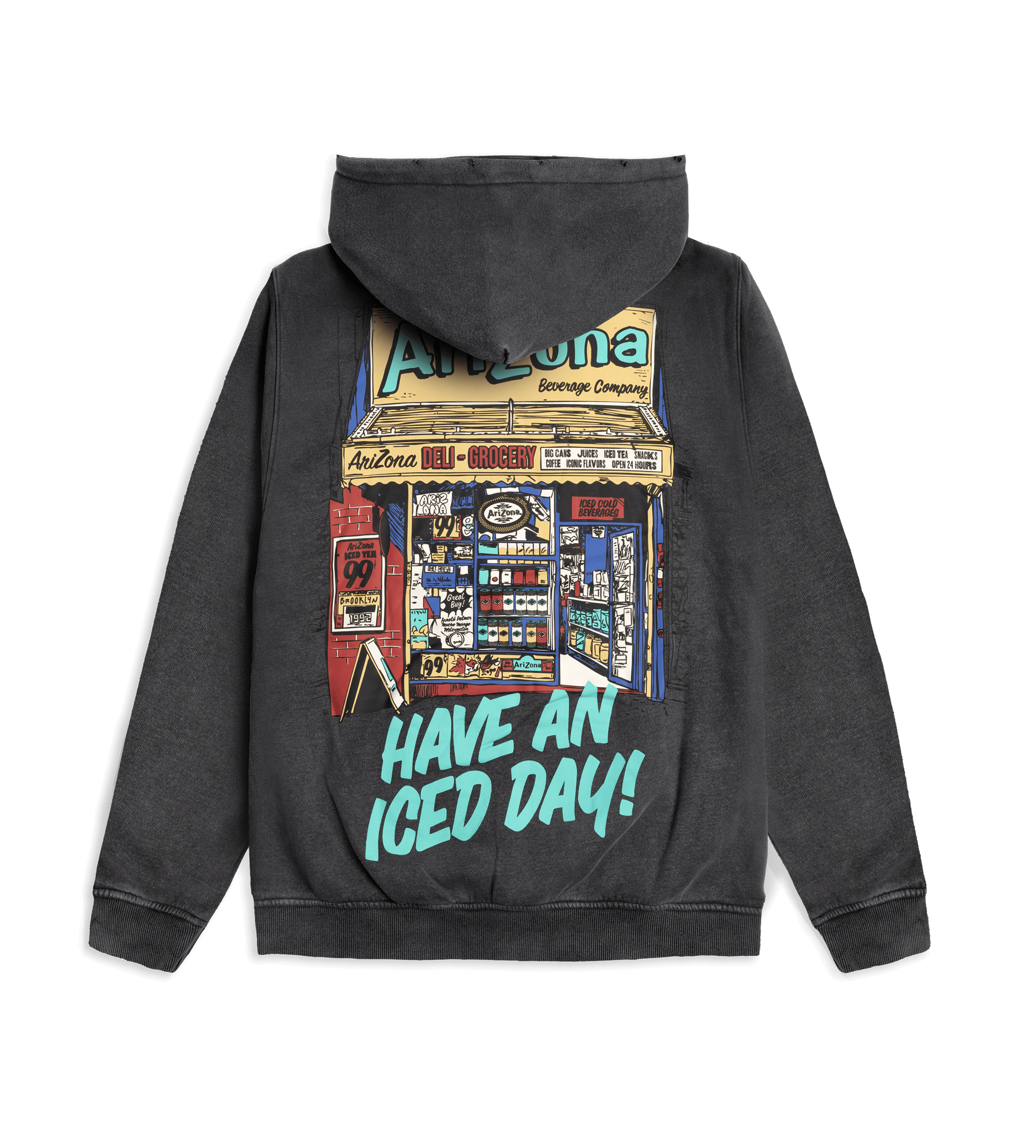 Gray Bodega Storefront Cotton-Blend Hoodie
