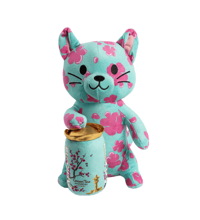Teal & Pink Cherry Blossom Bodega Cat Plush Toy – DrinkAriZona