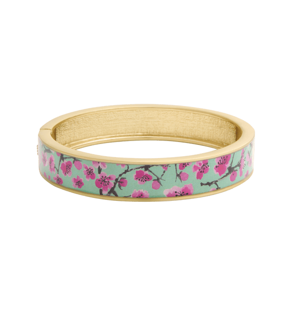 Goldtone & Resin Cherry Blossom Bangle
