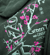 Green Tea Cherry Blossom Cotton-Blend Hoodie