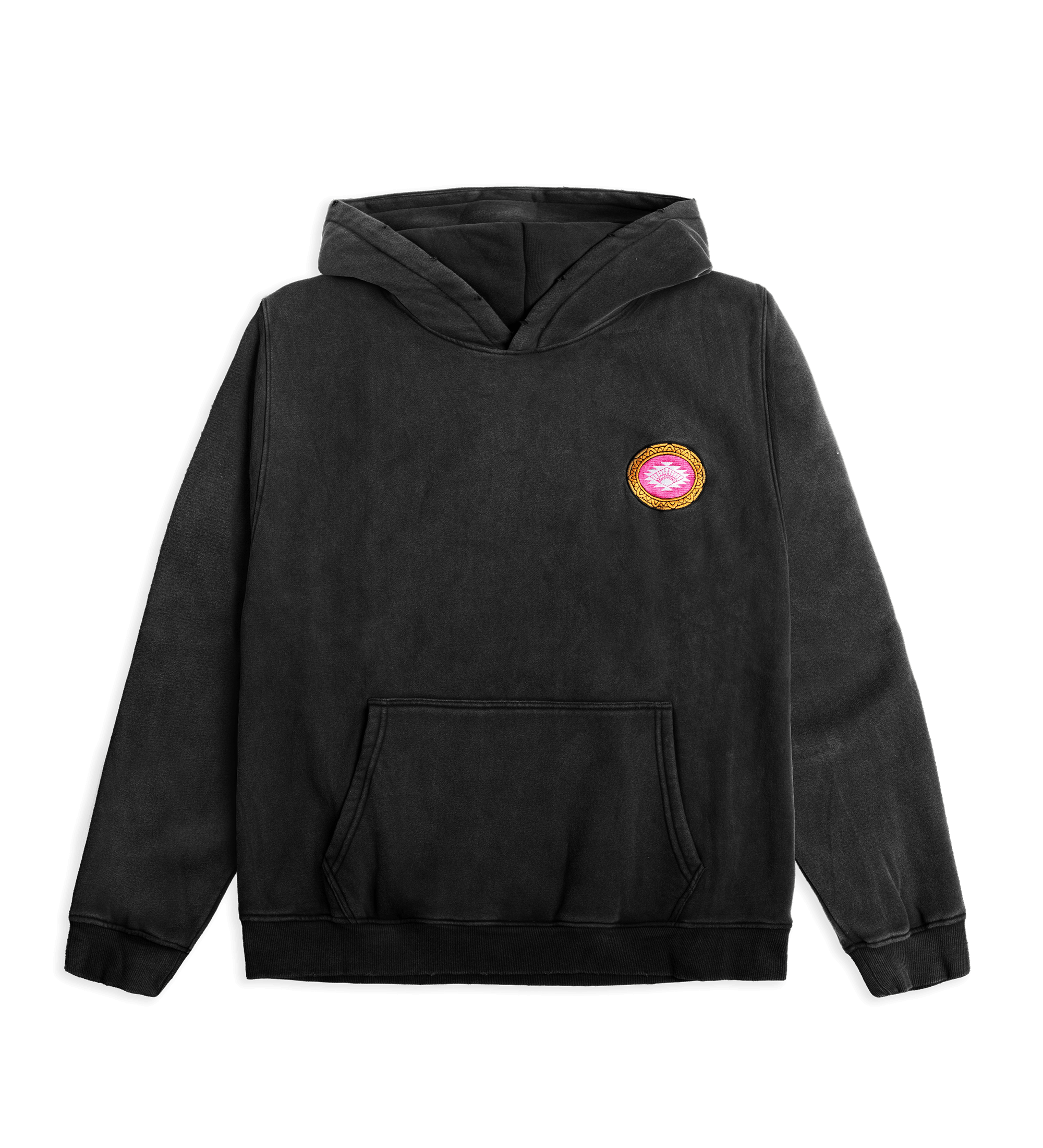 Charcoal Green Tea Cherry Blossom Cotton-Blend Hoodie