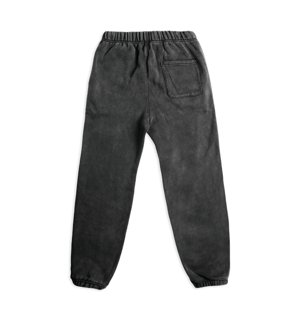 Charcoal Green Tea Cherry Blossom Patch Cotton-Blend Sweatpants