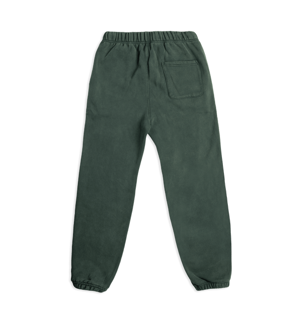 Green Tea Cherry Blossom Patch Cotton-Blend Sweatpants