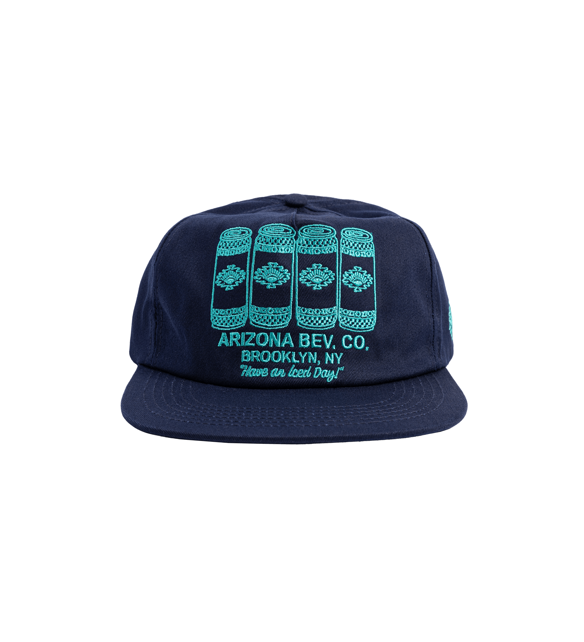 Navy Four Cans Snapback Hat