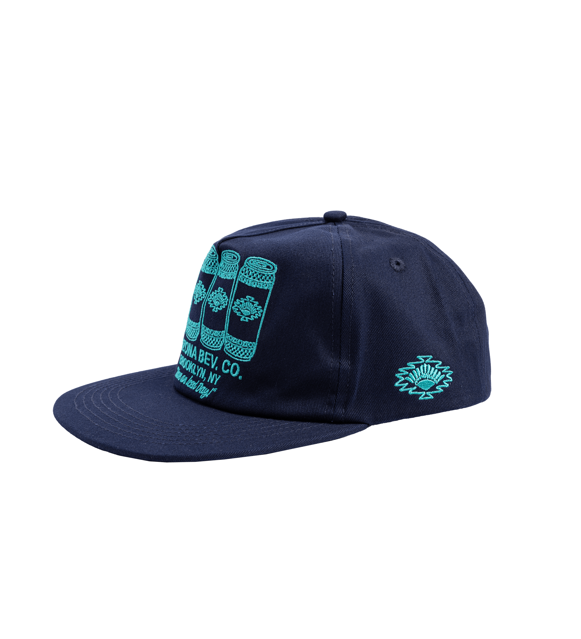 Navy Four Cans Snapback Hat