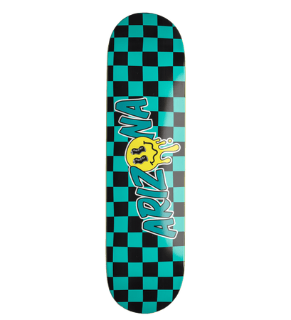 Teal & Black Checkerboard Skateboard Deck – DrinkAriZona