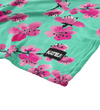 Pink & Teal Cherry Blossom Double-Sided Blanket