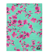Pink & Teal Cherry Blossom Double-Sided Blanket