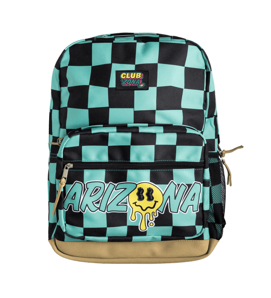 Black & Turquoise Checkerboard Club 'Zona Backpack – DrinkAriZona