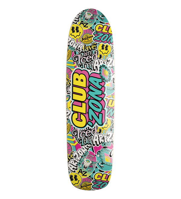 Yellow & Teal Club ’Zona Sticker Cruiser Deck