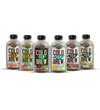 Set of six bottles of AZ Cold Brew tea with colorful labels 