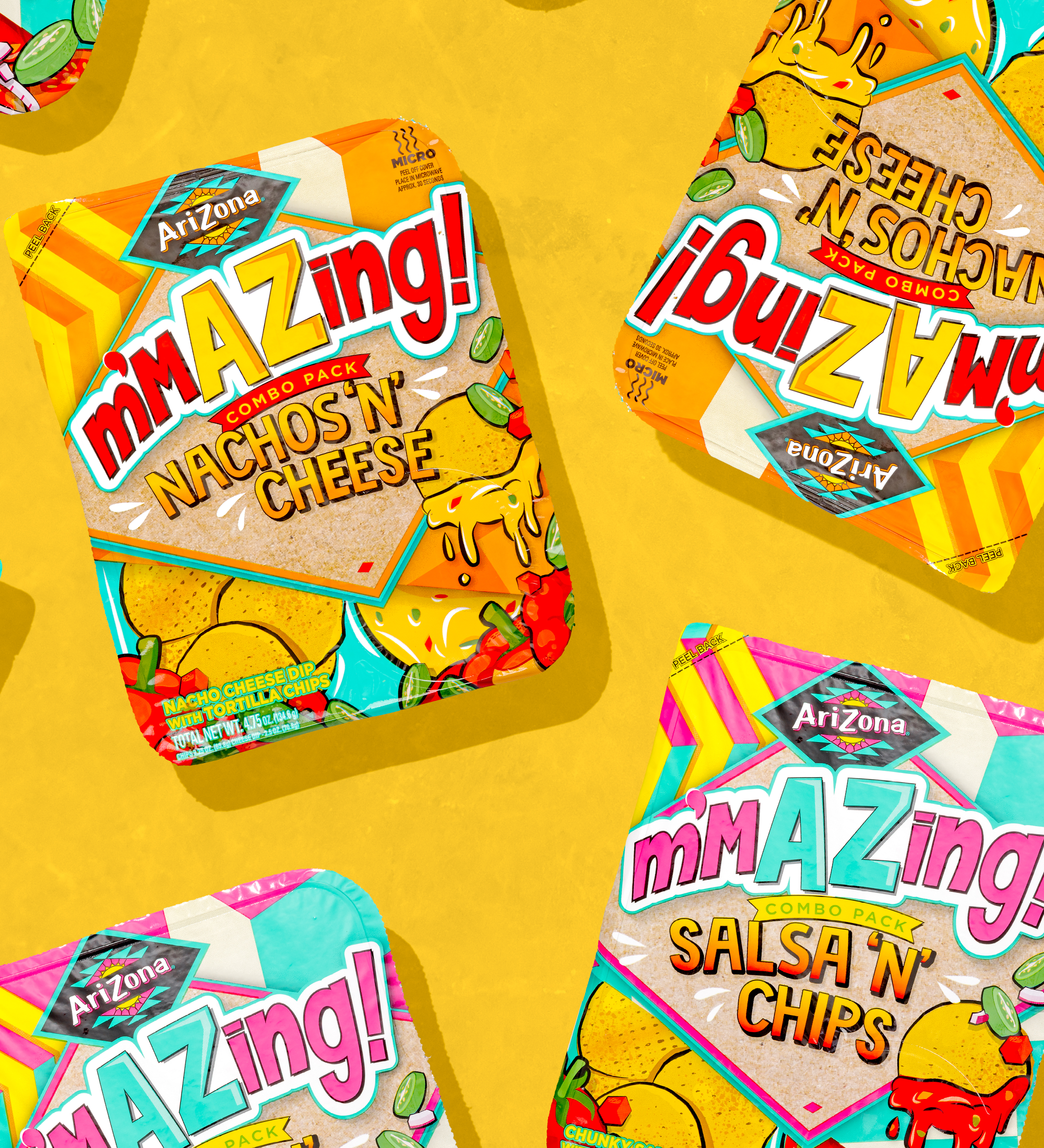 m'MAZing Salsa & Nachos 24-Count Tray Variety Pack | 24 trays