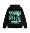 Black & Teal Scratch Doodle Cotton-Blend Hoodie