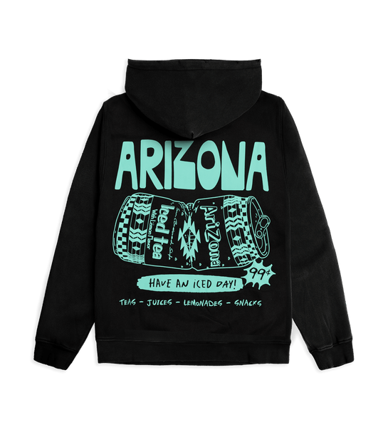 Black & Teal Scratch Doodle Cotton-Blend Hoodie – DrinkAriZona