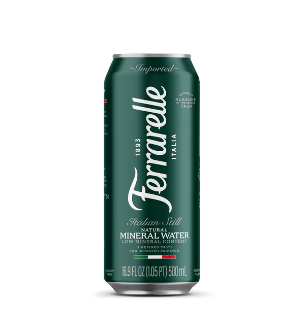 Ferrarelle Italian still Dark Green aluminum can