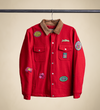 Heritage Red Patch Cotton Field Jacket