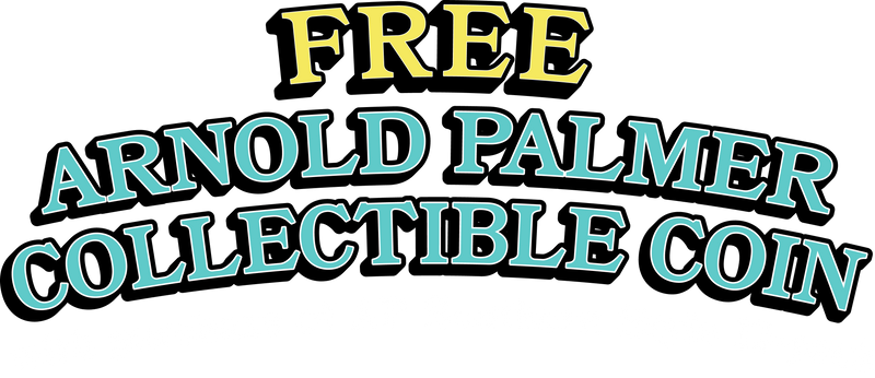 Promotional text for a free Arnold Palmer collectible coin 