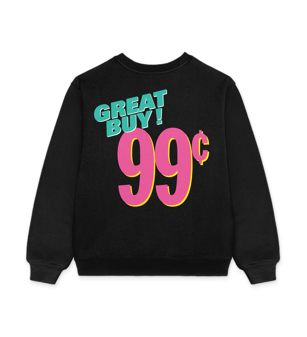 Black & Pink Great Buy 99¢ Cotton-Blend Crewneck Sweatshirt