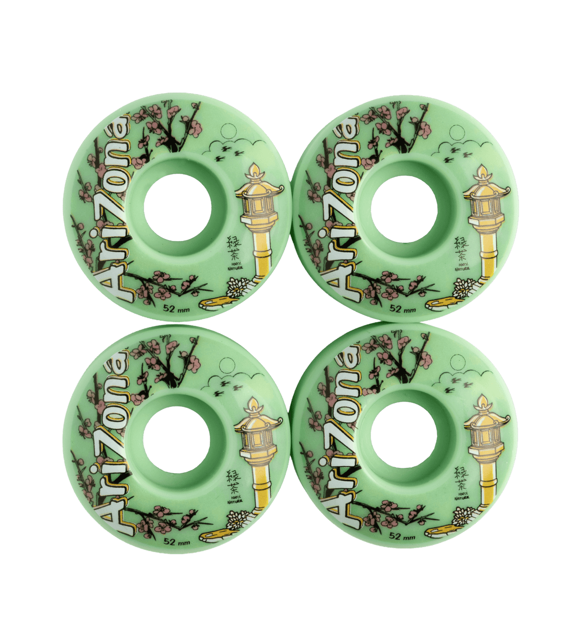 4-Piece Green Tea Skateboard Wheel Set