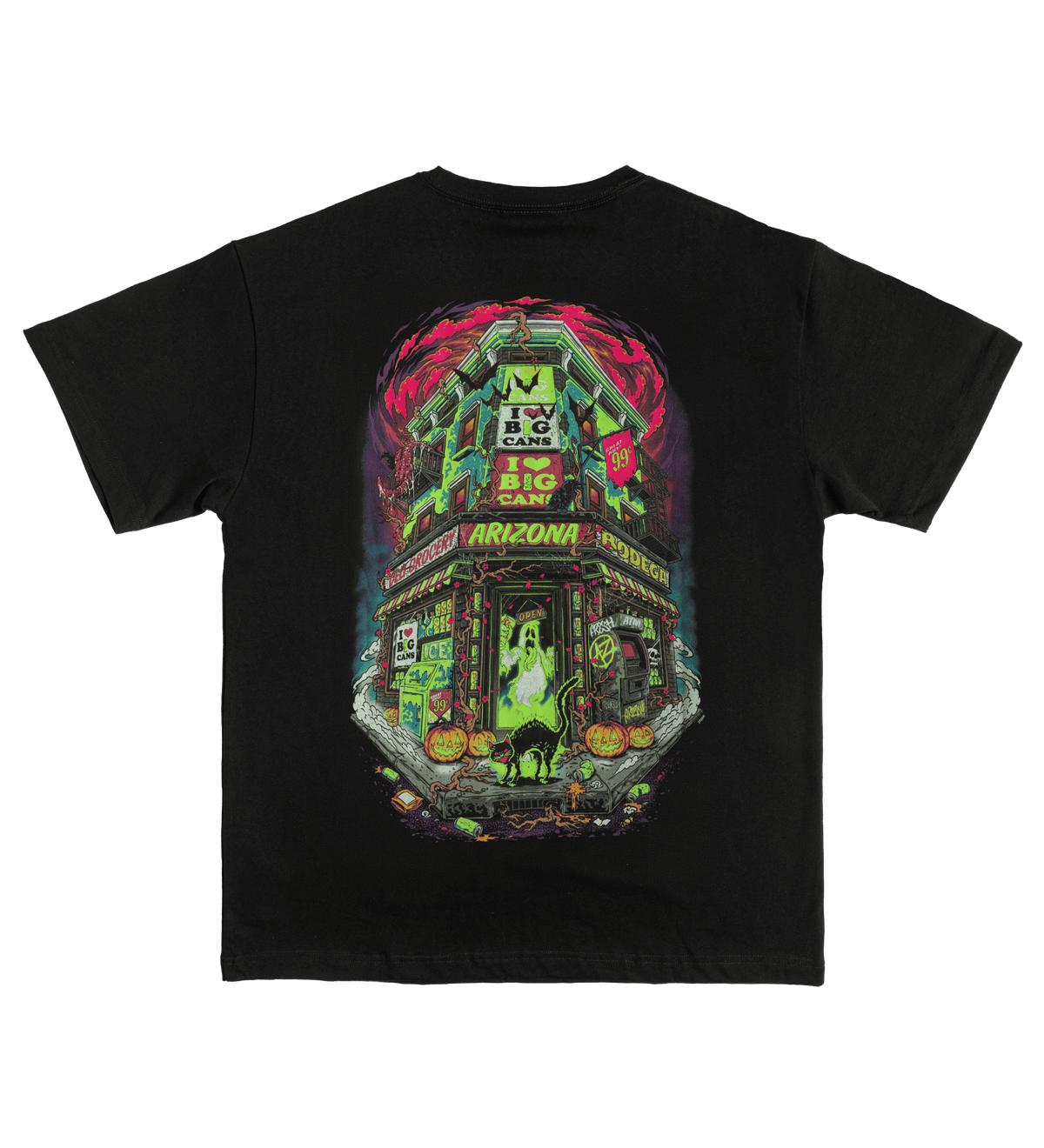 Black Haunted Bodega Halloween T-Shirt