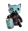 Midnight Blossom Halloween Cat Plush Toy