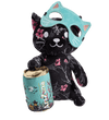 Midnight Blossom Halloween Cat Plush Toy