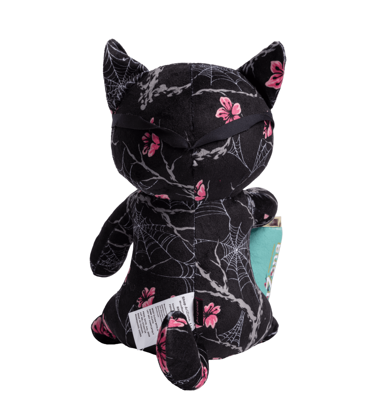 Midnight Blossom Halloween Cat Plush Toy